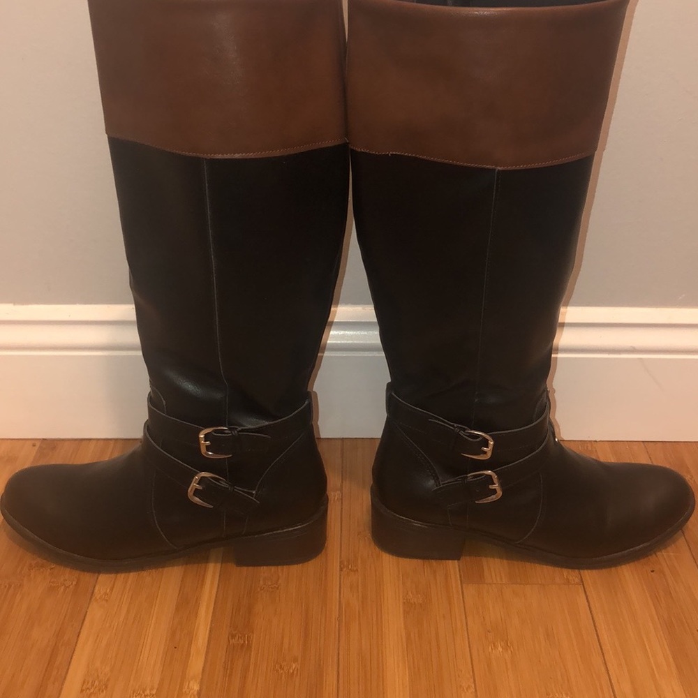 Arizona two tone knee high boots.